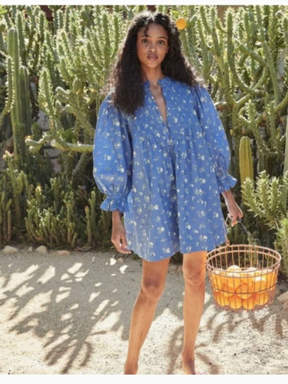 Doen Dulcie Dress in Blue Bouton De Rose